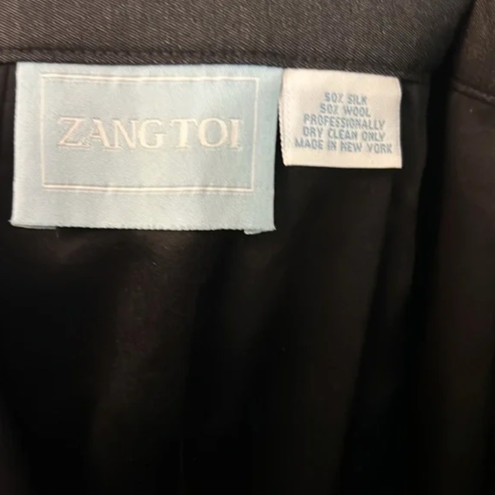 Zang Toi Blazer and Skirt Medium Wool/Charcoal Gray Blazer - Picture 15 of 16